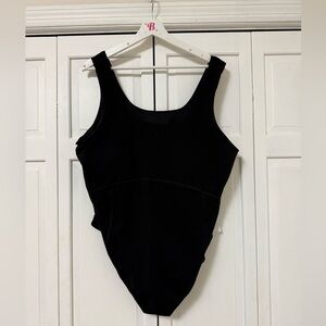 NWT Old Navy Active Bodysuit Black Powerchill Go Dry Fitted Stretch Padded 3X